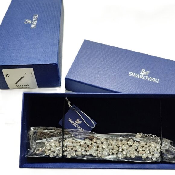 Swarovski Clear Crystal DIva Clear Crystal Rhodium Bracelet Medium Item #5167393 - Picture 2 of 7